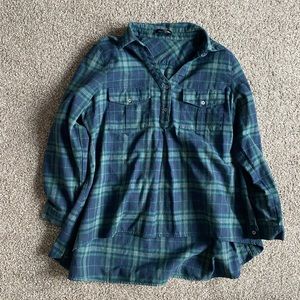 VINTAGE suzanne betro quarter button flannel